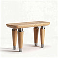 Wooden console table with metal accents dimensions 80 x 40 x 45cm