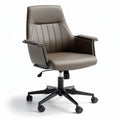Ergonomic office chair with adjustable height and leather upholstery 65 x 60 x 110cm