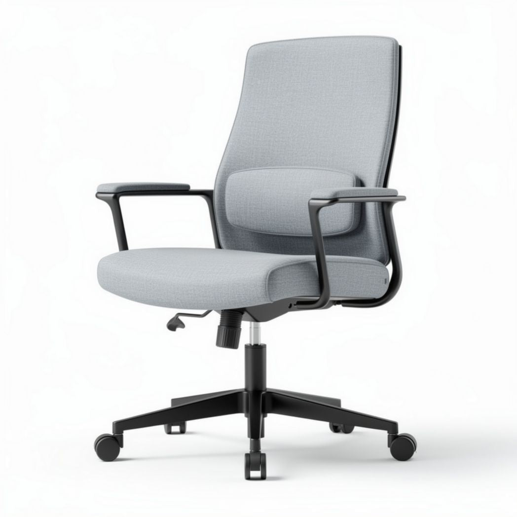 Ergonomic office chair with mesh back and padded seat in gray 60 x 60 x 100cm