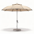 Outdoor patio umbrella with fabric canopy and stone base 200 x 200 x 250cm